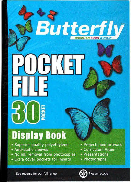 BUTTERFLY A4 Pocket File 30 Page
