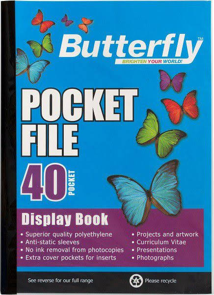 BUTTERFLY A4 Pocket File 40 Page