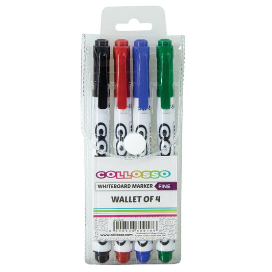 COLLOSSO Whiteboard Marker Slim Fine Wallet of 4