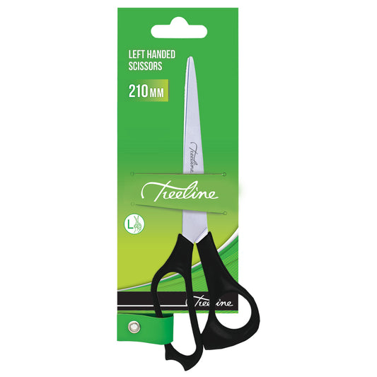 TREELINE Scissors Black Handle 210mm 2.0mm Blade - Left Handed