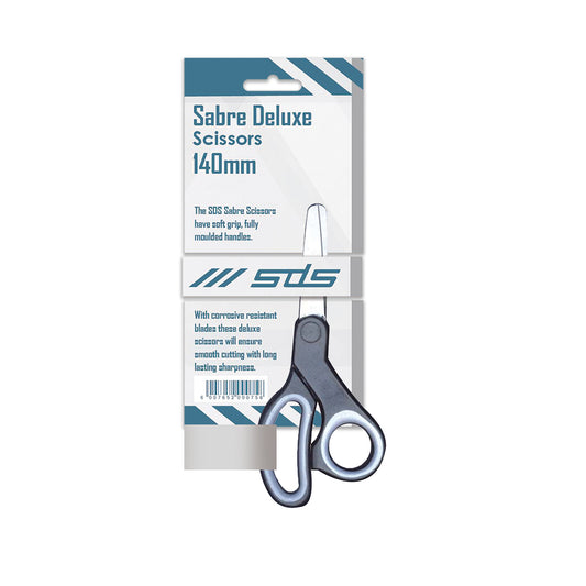 SDS Scissors Black Handle Sabre Deluxe Scissors 140mm