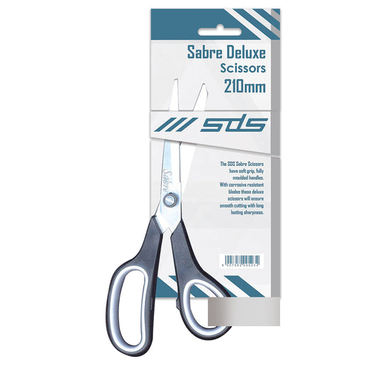 SDS Scissors Black Handle Sabre Deluxe Scissors 210mm