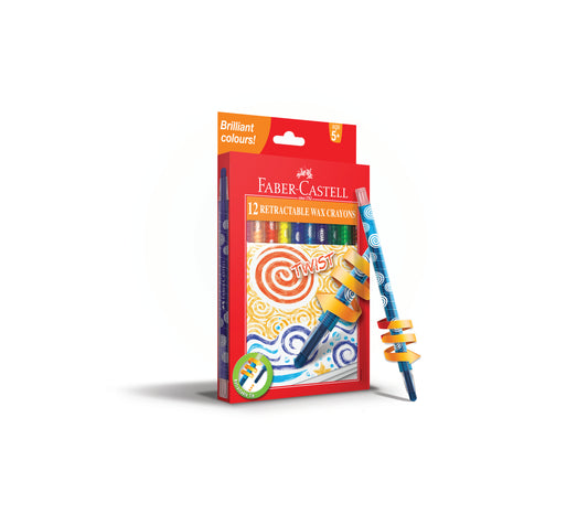 FABER CASTELL Twist Retractable Crayons (12's)