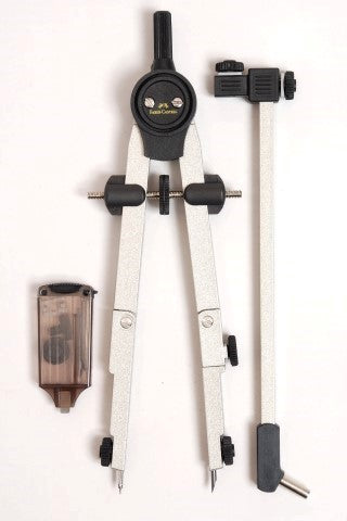 FABER CASTELL Giant Springbow Compass with Extension Bar and Lead (Nickel Plated)