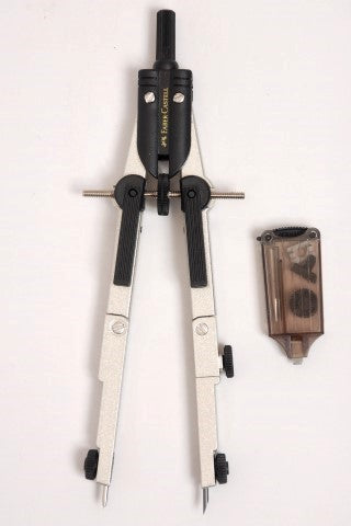 FABER CASTELL Quick Set Bow Compass with Spares Box (Max. Dia 390mm)