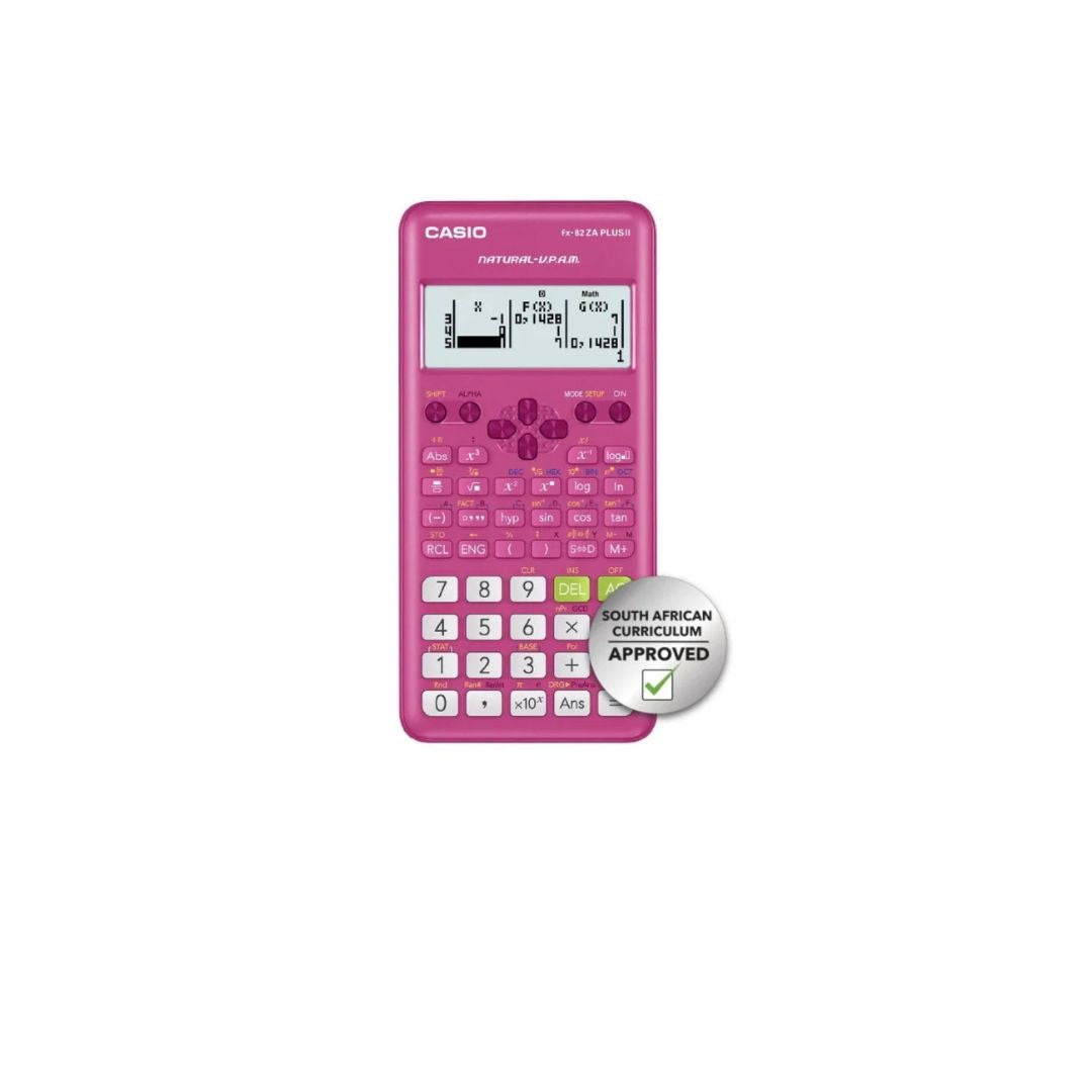 CASIO fx-82ZA PLUS II Scientific Calculator Pink