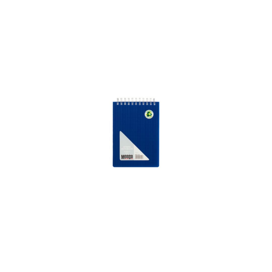 MEECO A6 Executive Spiral Notebook with Stripe Pattern 80 Pg Ruled