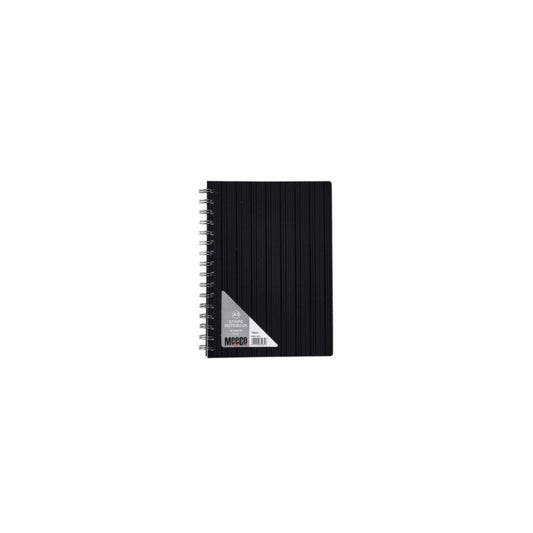 MEECO A5 Executive Spiral Notebook with Stripe Pattern 80 Pg Ruled