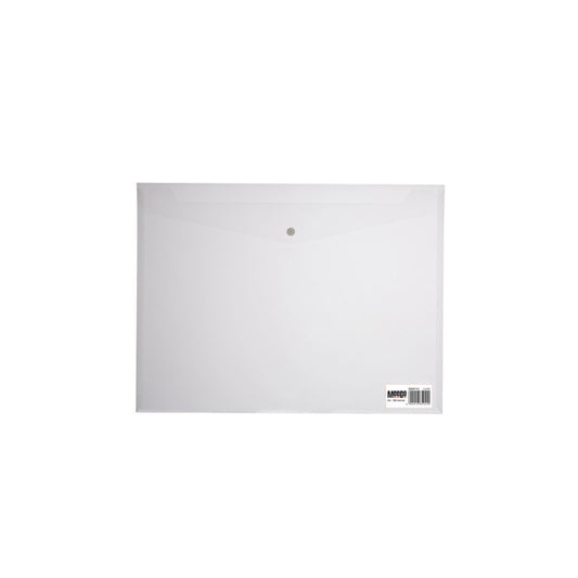 MEECO Folder A3 PVC Carry Folder with Stud 180 Micron 5 Pack