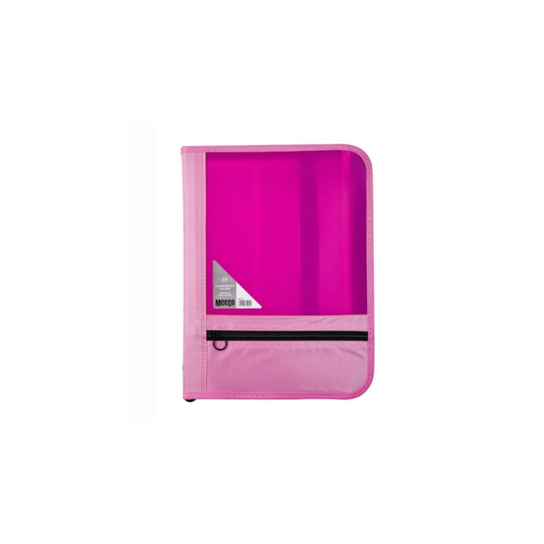 MEECO A4 Conference Folder with Zip Closure