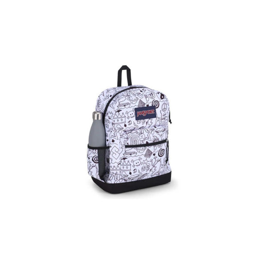 JANSPORT Cross Town PLUS Backpack Printed Broken Broasdcast