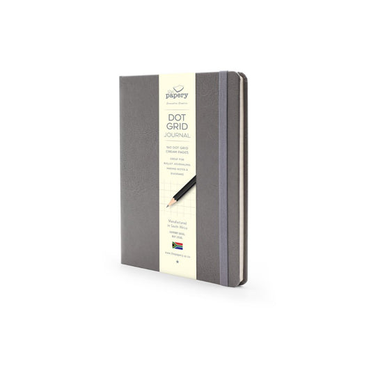THE PAPERY A5 Classic Hard Cover Journal 160 Pages Grey