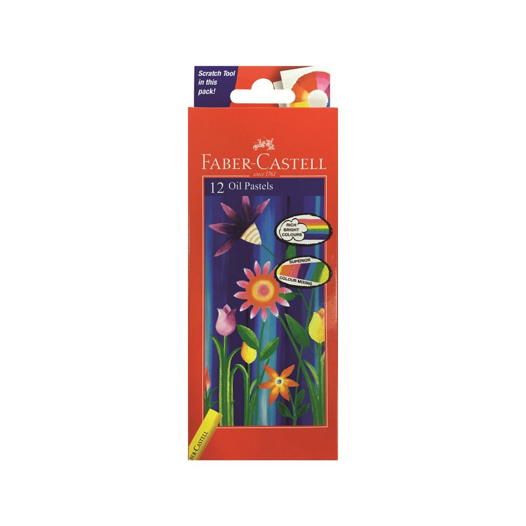 FABER CASTELL Oil Pastels - 12 Per Box