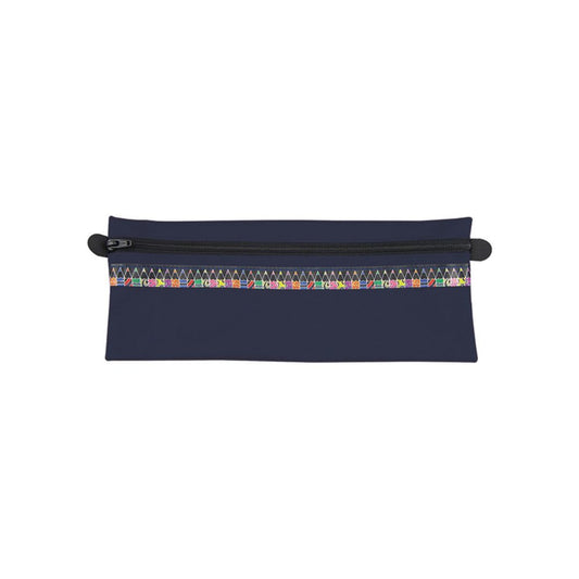 BANTEX 32cm Flat Pencil Bag with Zip & Pencil Ribbon