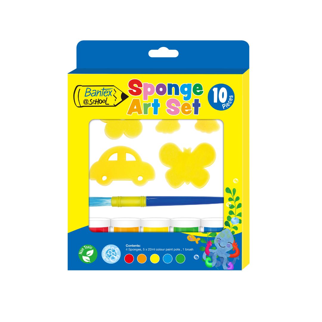BANTEX @School Sponge Art Set - 10 Piece Gift Set