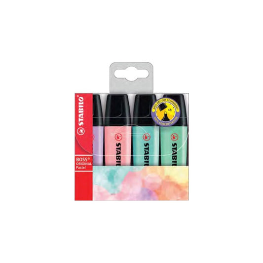 STABILO Highlighters Assorted Wallet 4's