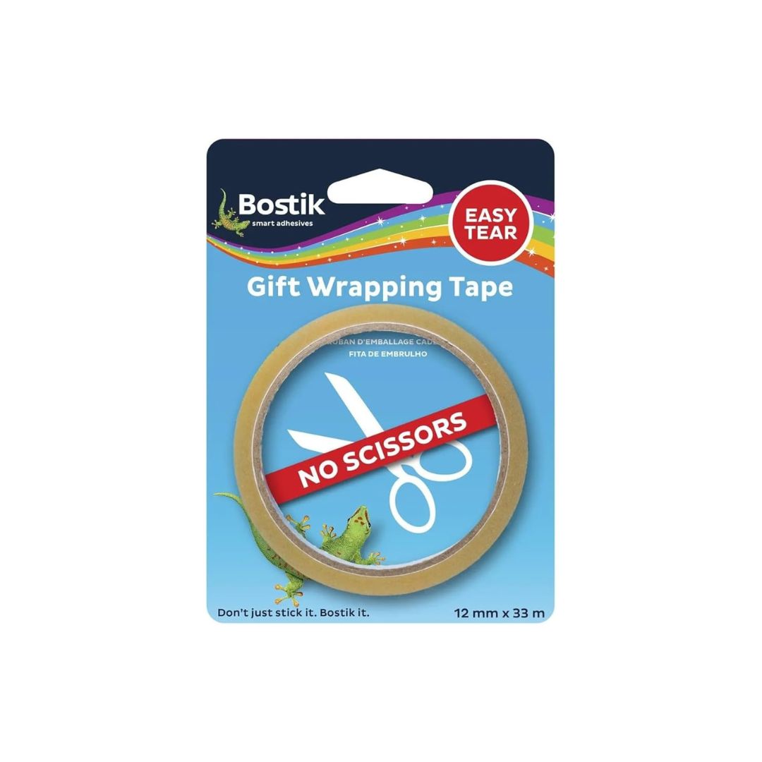 BOSTIK Easy Tear Gift Wrapping Tape 12mm x 33mm