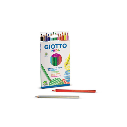 GIOTTO MEGA Triangular Coloured Pencils 12's