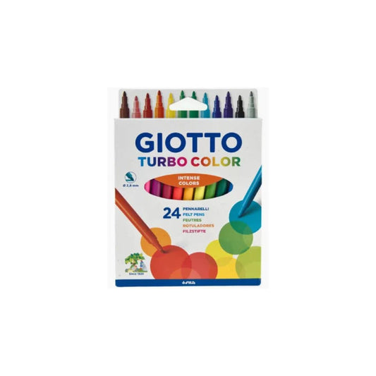 GIOTTO TURBO COLOUR Fibre Tip Khoki Pens 12'S