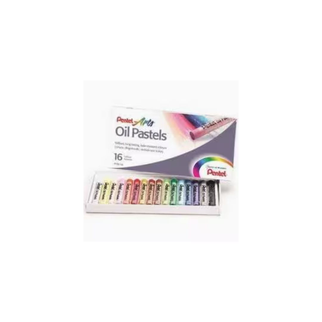 PENTEL PHN-16 Oil Pastels - 16 Per Box Assorted