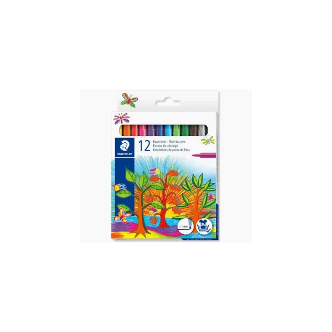 STAEDTLER Noris Club Fibre Tip Khoki Pens 12's