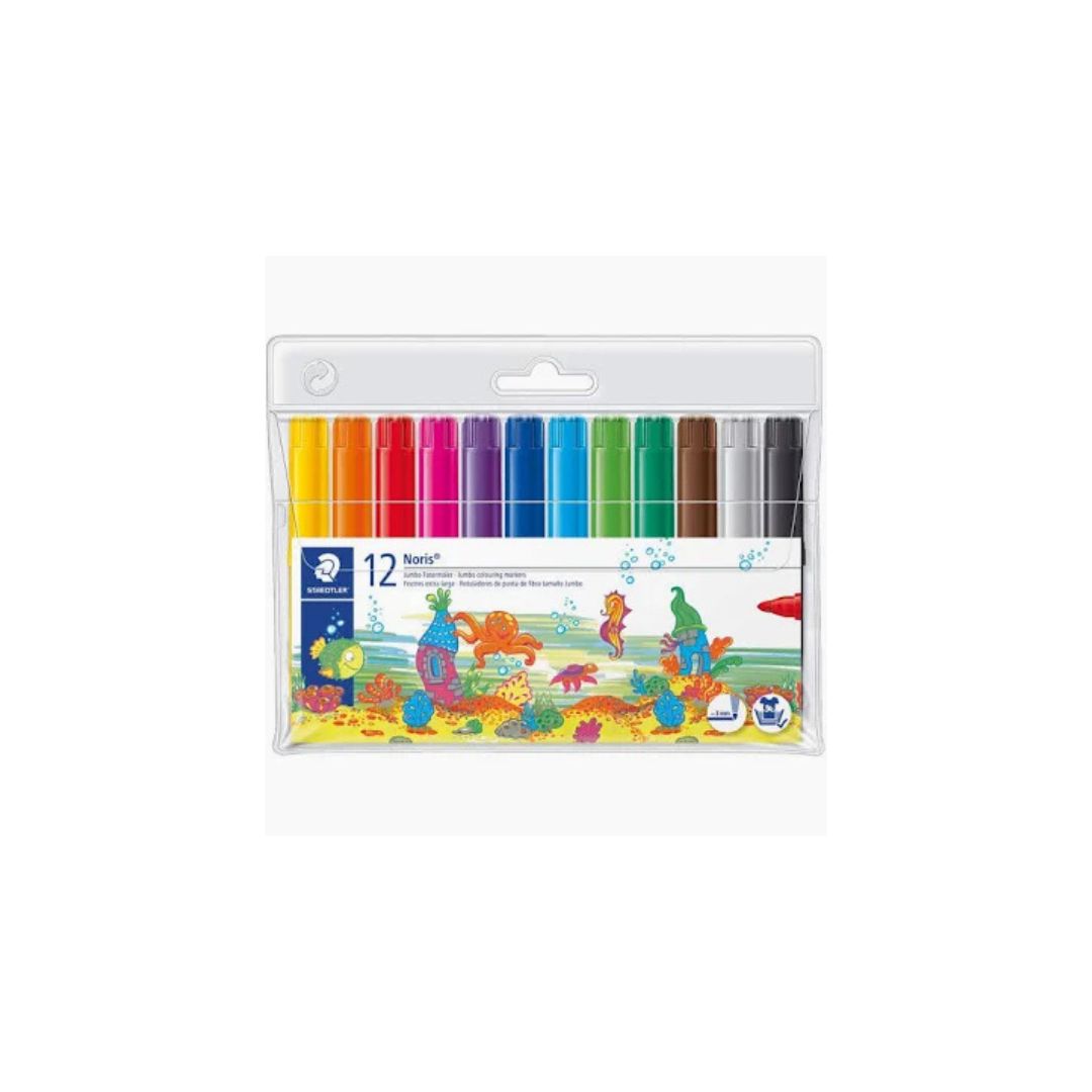 STAEDTLER Noris Club Fibre Tip Jumbo Khoki Pens 12's