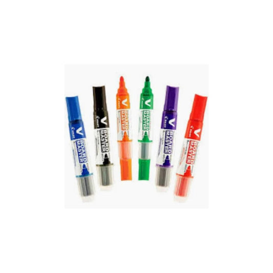 PILOT Whiteboard Marker Whiteboard Bullet Point Wallet of 6