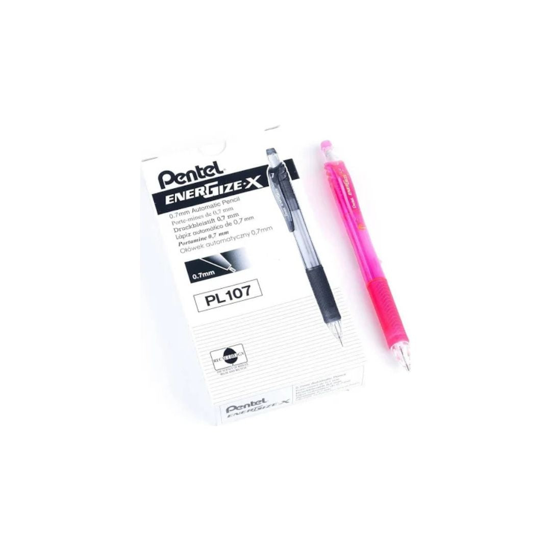PENTEL Pencil Clutch PL107 Energize-X 0.7mm Assorted 12 Pack