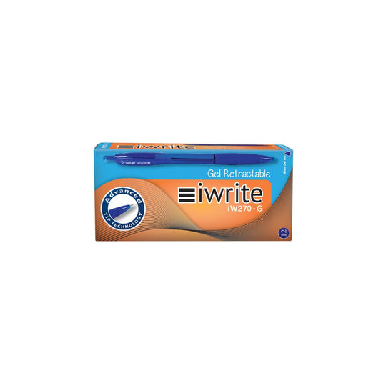 IWRITE Gel Retractable Pens 0.7mm IW220 Box of 12