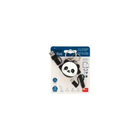 LEGAMI Charge N Roll 3 in 1 Charge Cable Panda