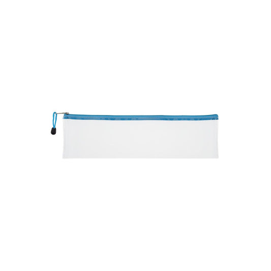 TREELINE Translucent/Clear 33cm Pencil Bag with Colour Zip