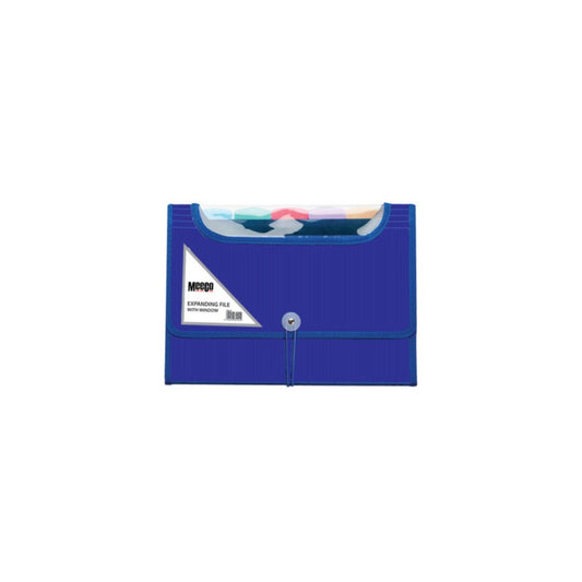 MEECO A4 Expanding File with Window- 6 Divisions