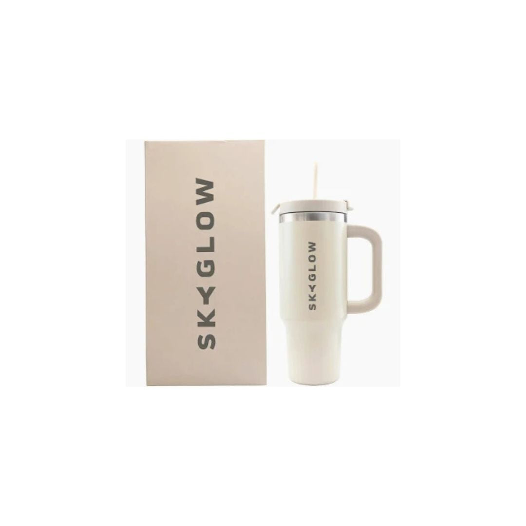 SKYGLOW 1,2L Insulated Tumbler with Straw - Leakproof Travel Coffee Mug