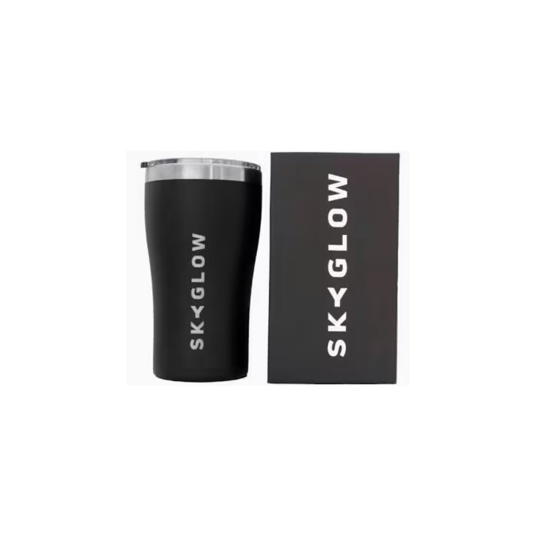 SKYGLOW Travel Mug Steel Tumbler with Lid Black