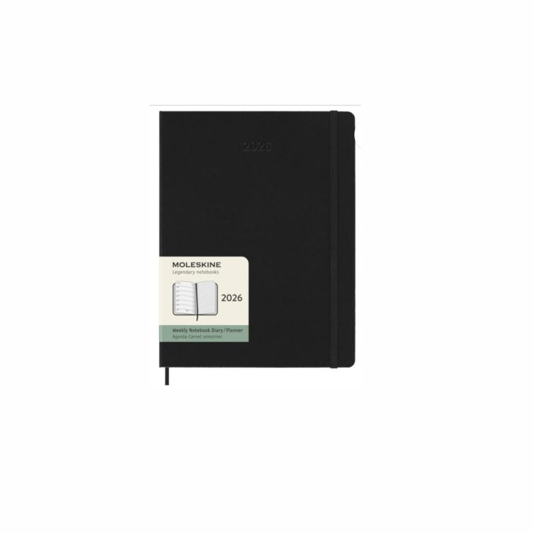 MOLESKINE 2026 Black 12-month X Large Weekly Notebook/Diary Softcover