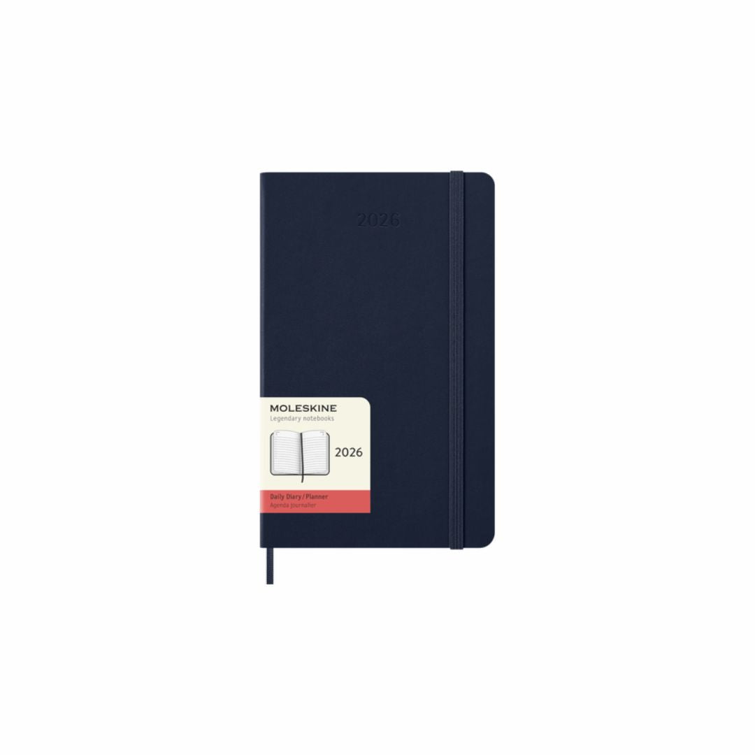MOLESKINE 2026 12-month Sapphire Blue Large Daily Softcover Diary