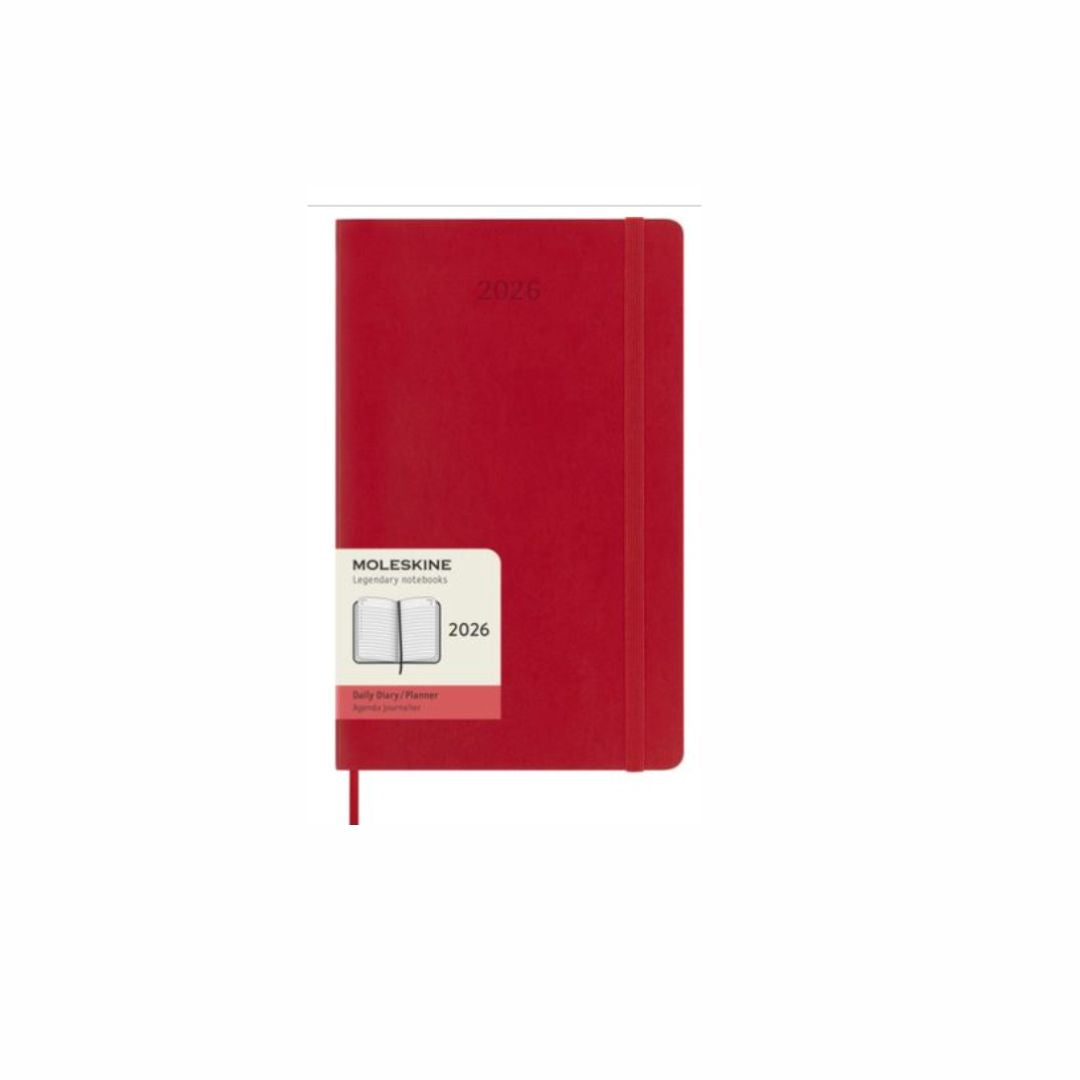 MOLESKINE 2026 12-month Scarlet Red Large Daily Softcover Diary
