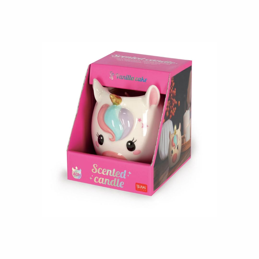 LEGAMI Scented Candle with Unicorn Ceramic Holder