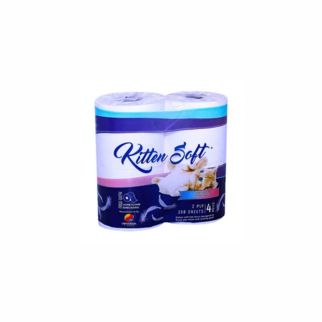 XTREEM Kitten Soft 350 Sheet 2 ply Toilet Paper 4 Pack