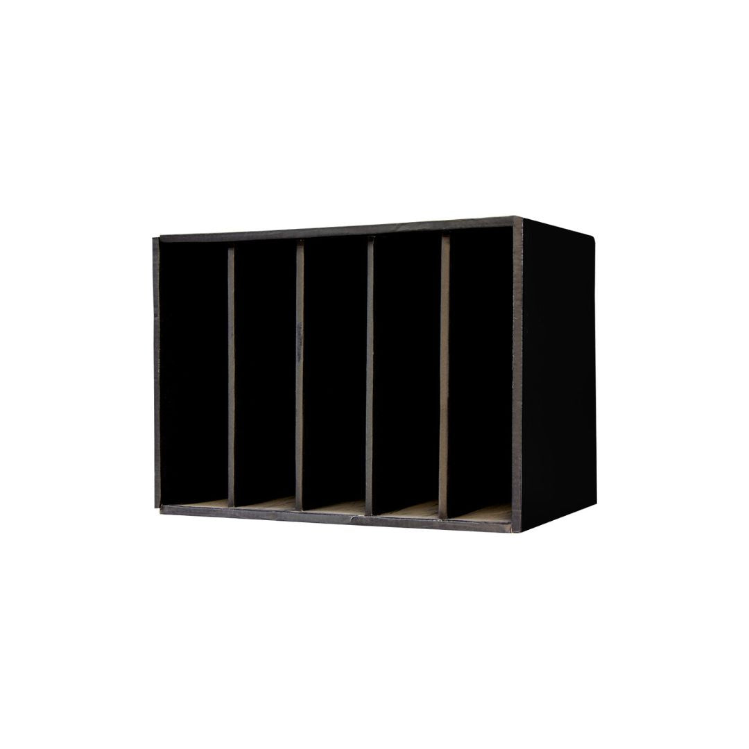 TREELINE Stow A Way Storage File Hard Board 5 Compartments Black