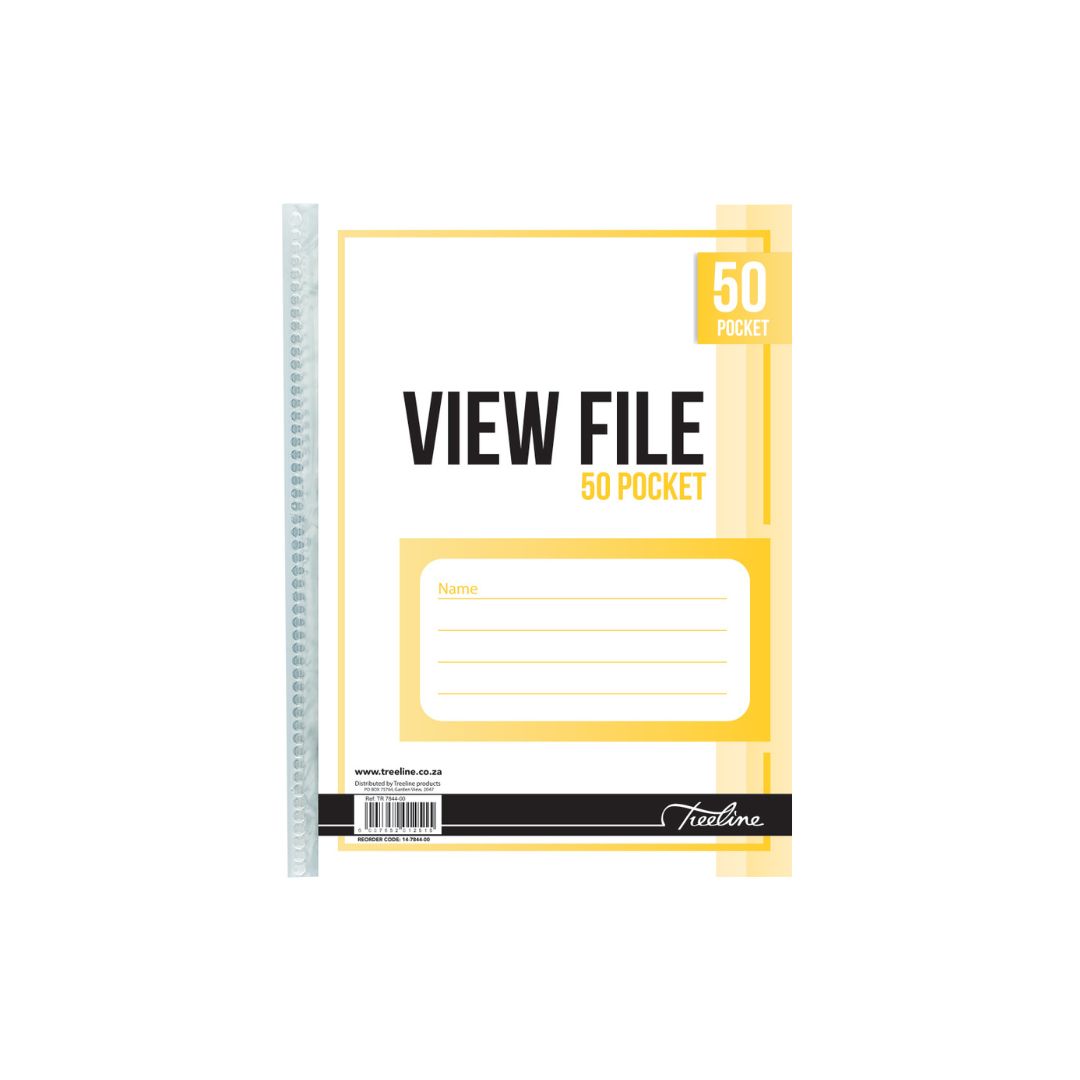 TREELINE 50 Pocket View File with Welded Spine - 40 Micron Pack of 5