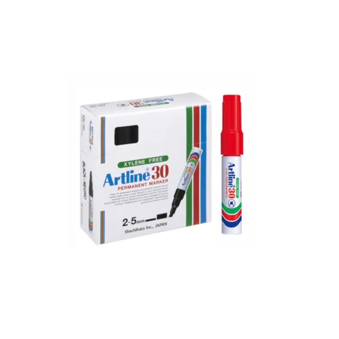 ARTLINE Permanent Marker EK 30 Chisel 2.5mm Point Box of 12