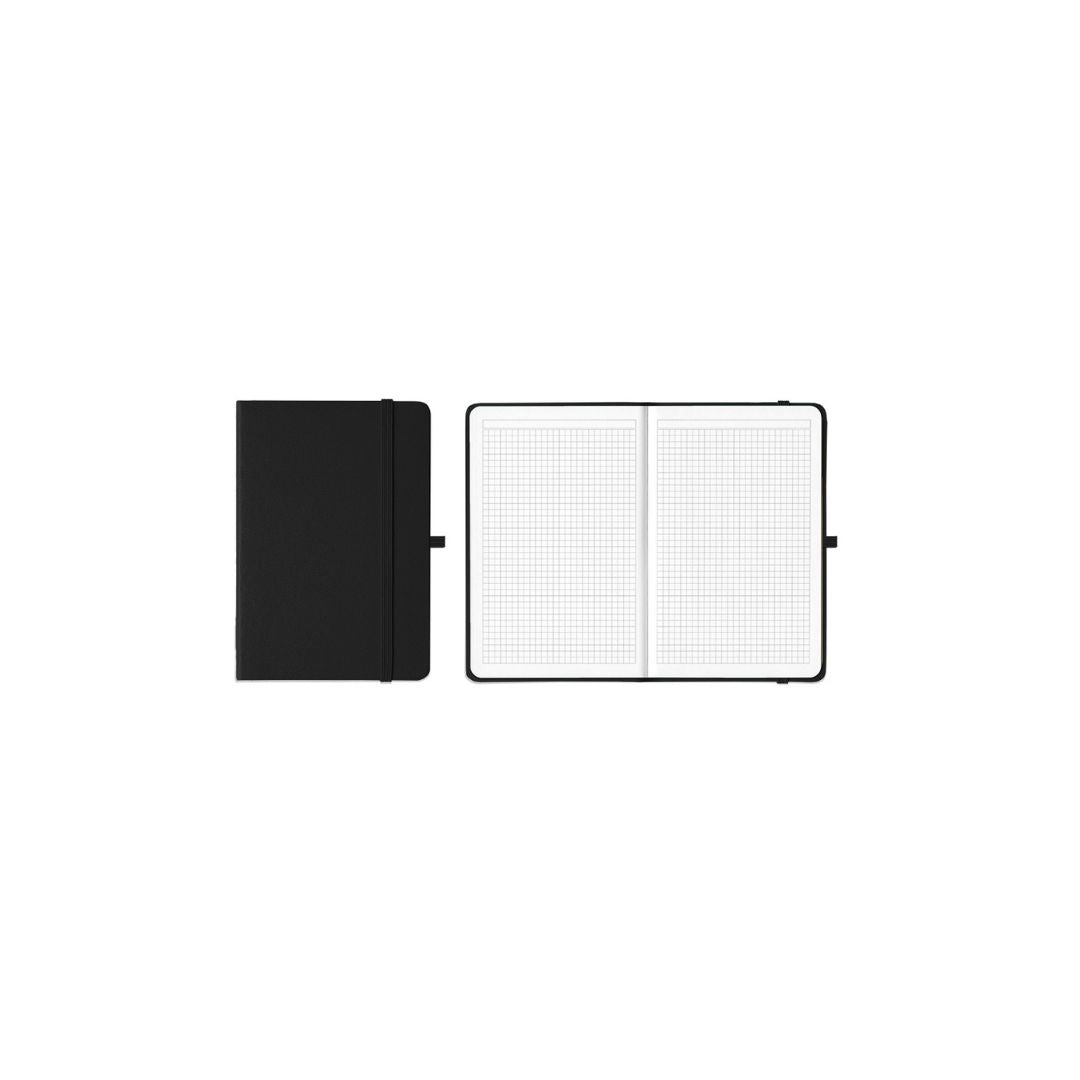 SDS A5 Specialised Journals 192pg - Quad With Elastic & Pen Holder Black