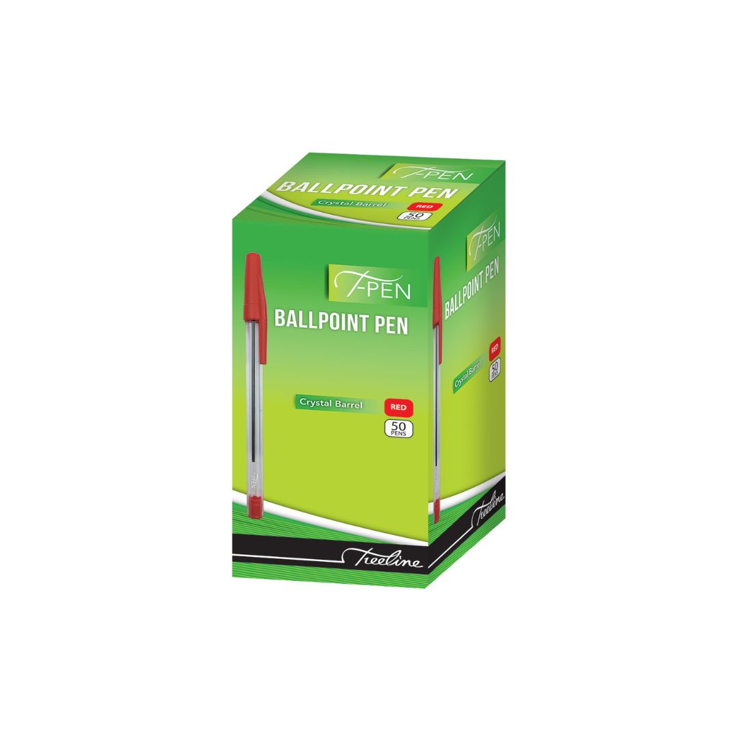 TREELINE T-Pen Crystal Barrel Ballpoint Pen BOX OF 50