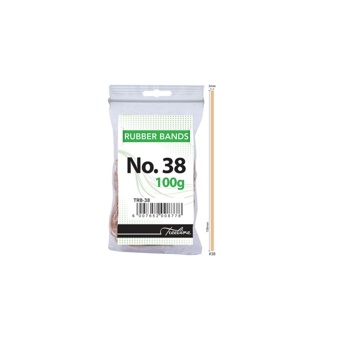 TREELINE Rubber Bands 100 gram 150 x 3mm No38