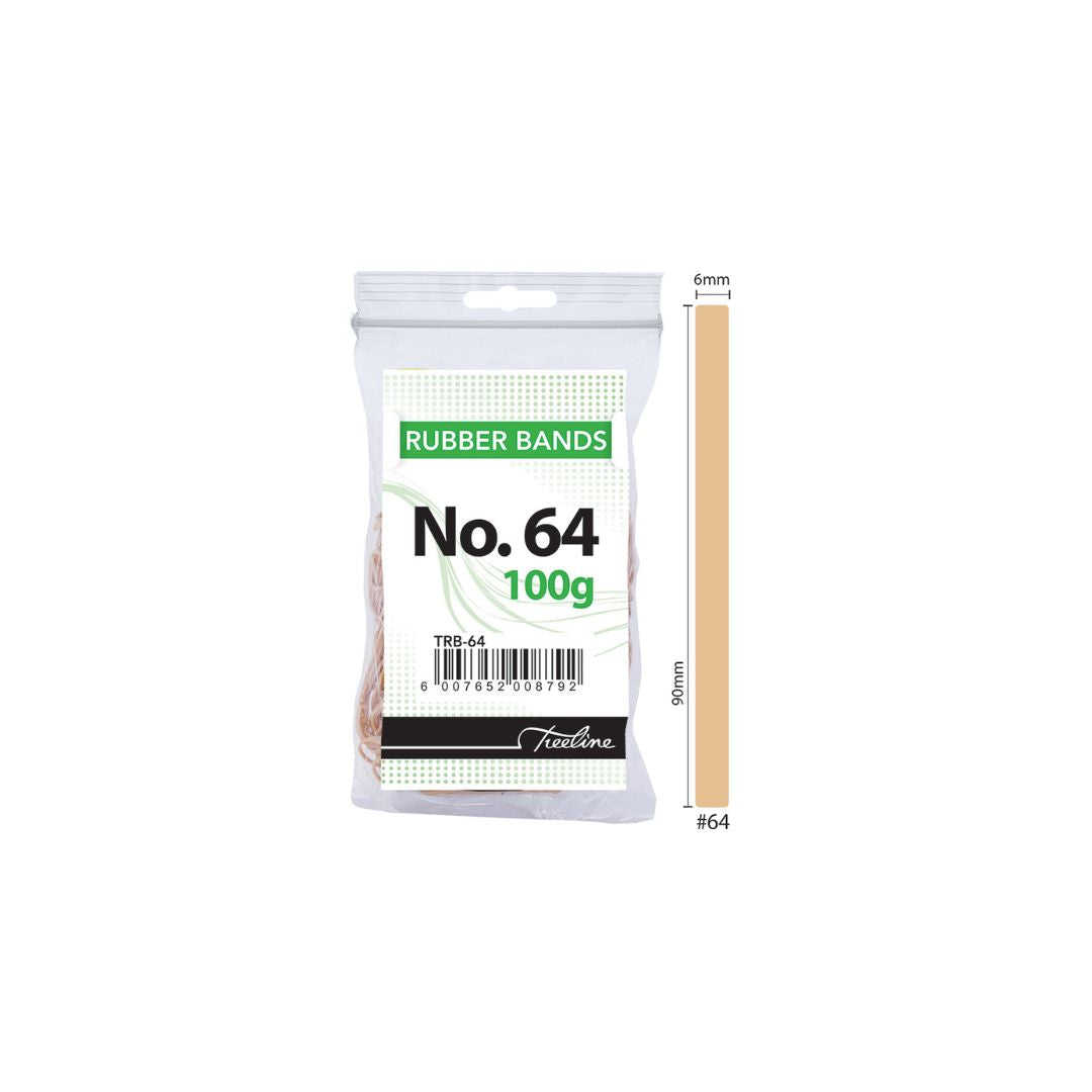 TREELINE Rubber Bands 100 gram 90 x 6mm No64