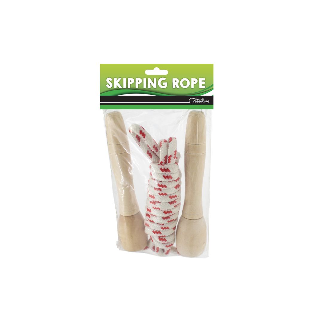 TREELINE Wooden Handle Skipping Rope 12 Pack