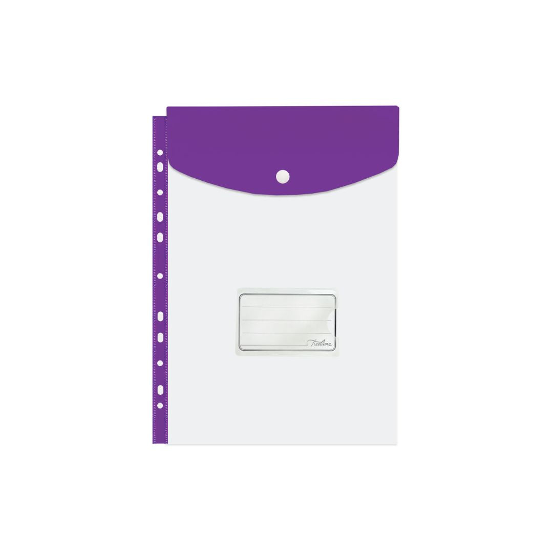 TREELINE A4 Filing Carry Folder with Stud (Open Short Side) 180 Micron