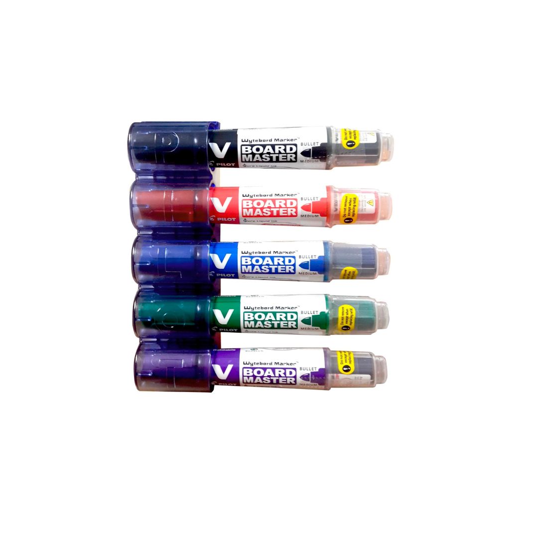 PILOT WBMA V Board Master Magnet Set with 5 Bullet Nib Markers