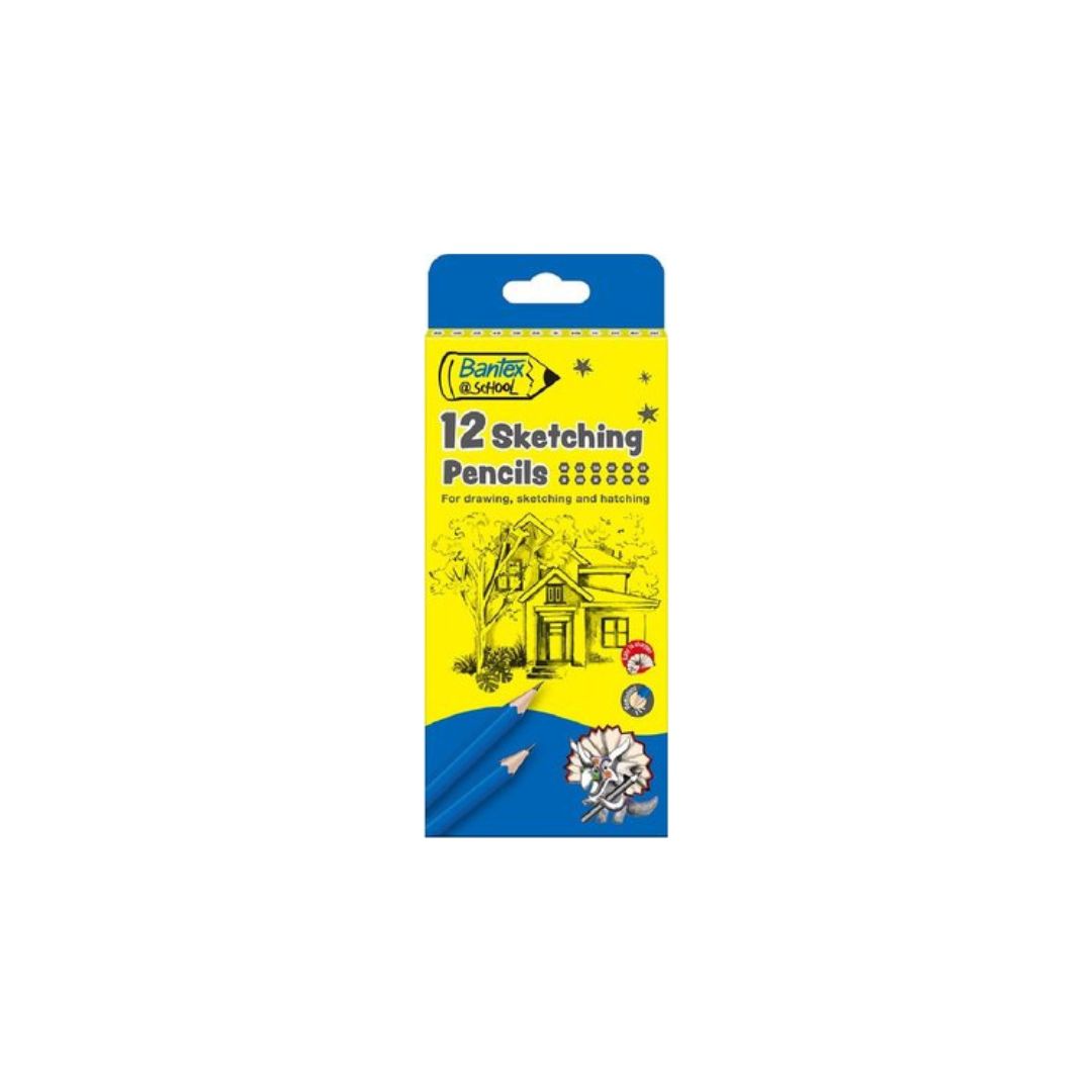 BANTEX 12 Sketching Graphite Pencil 12 Different Grades